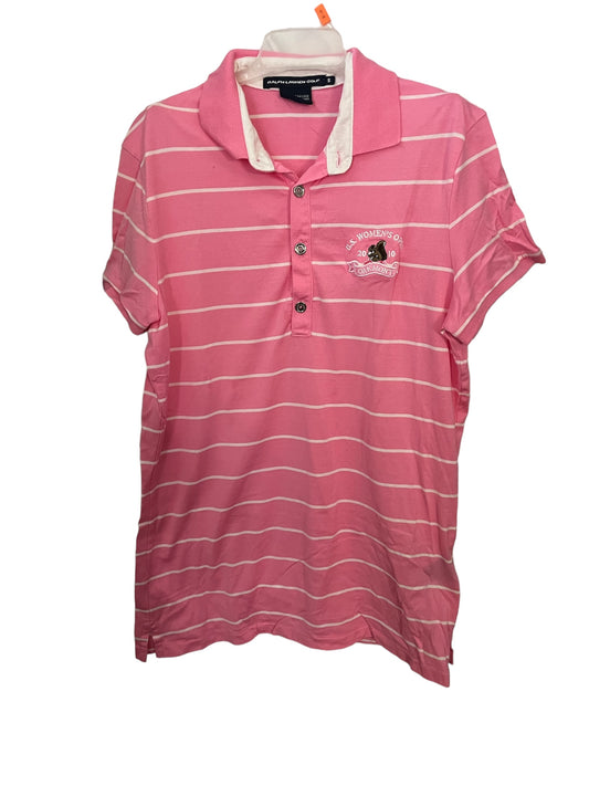 Pink Striped Ralph Lauren Golf Size Small  2010 US Women's Open Oakmont