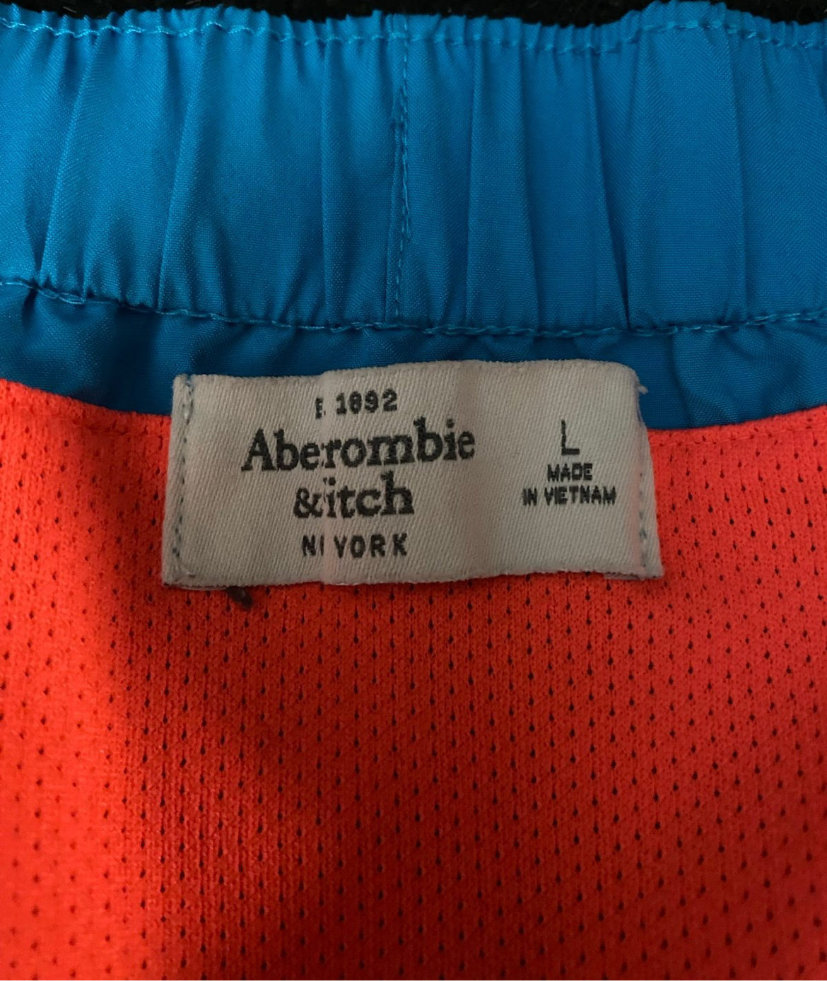 Abercrombie and Fitch Size Large Blue and Orange Shorts