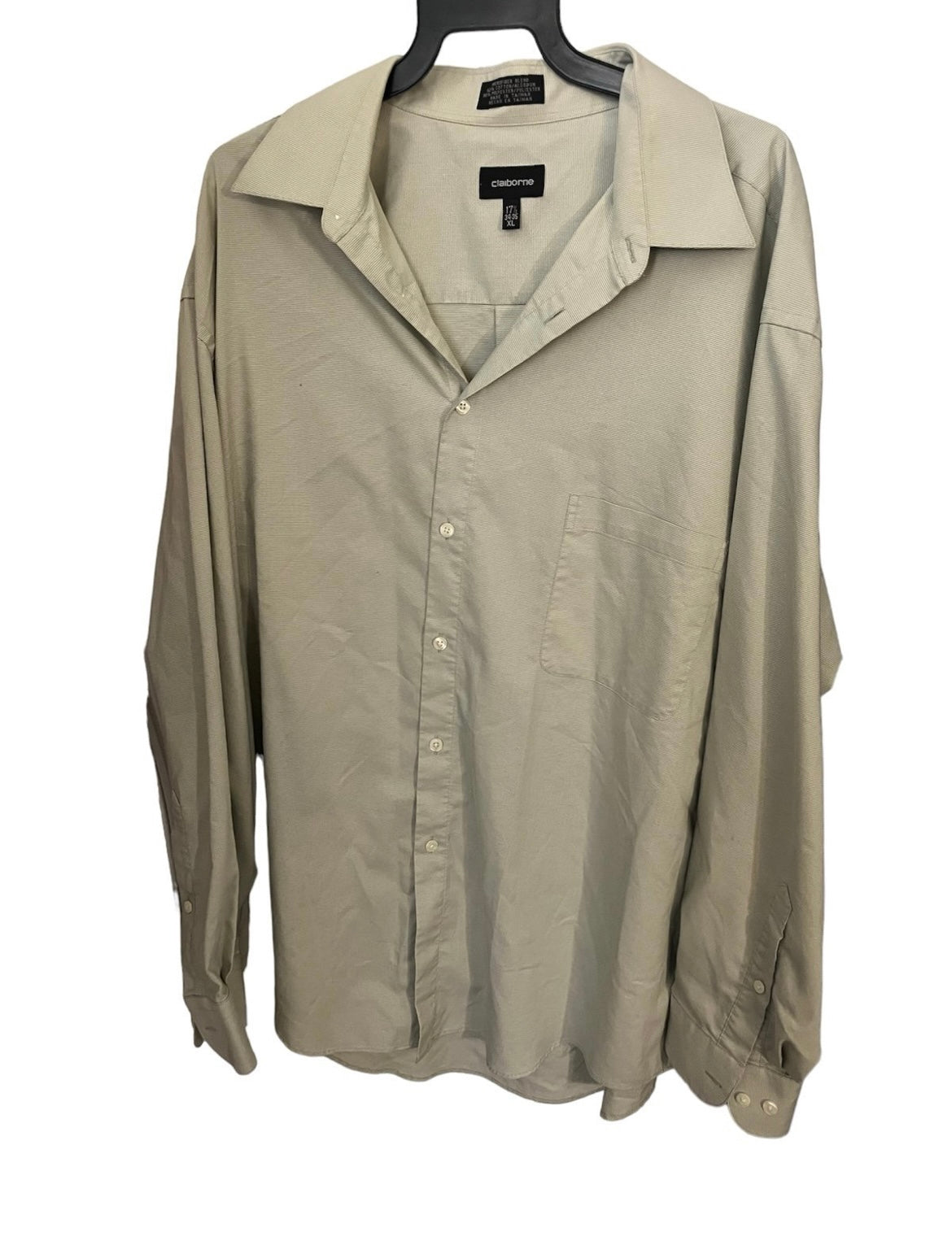 Green Claiborne Size 34/35 XL Dress Shirt