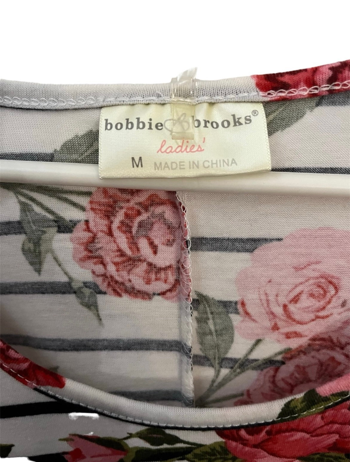 Bobbie Brooks Medium Rose Print Top