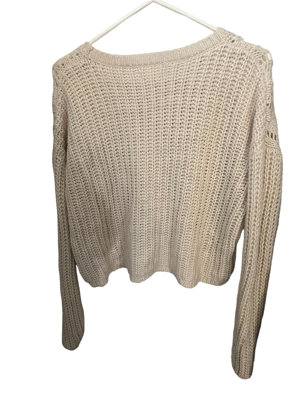 White Knitted Large Aeropostale Sweater