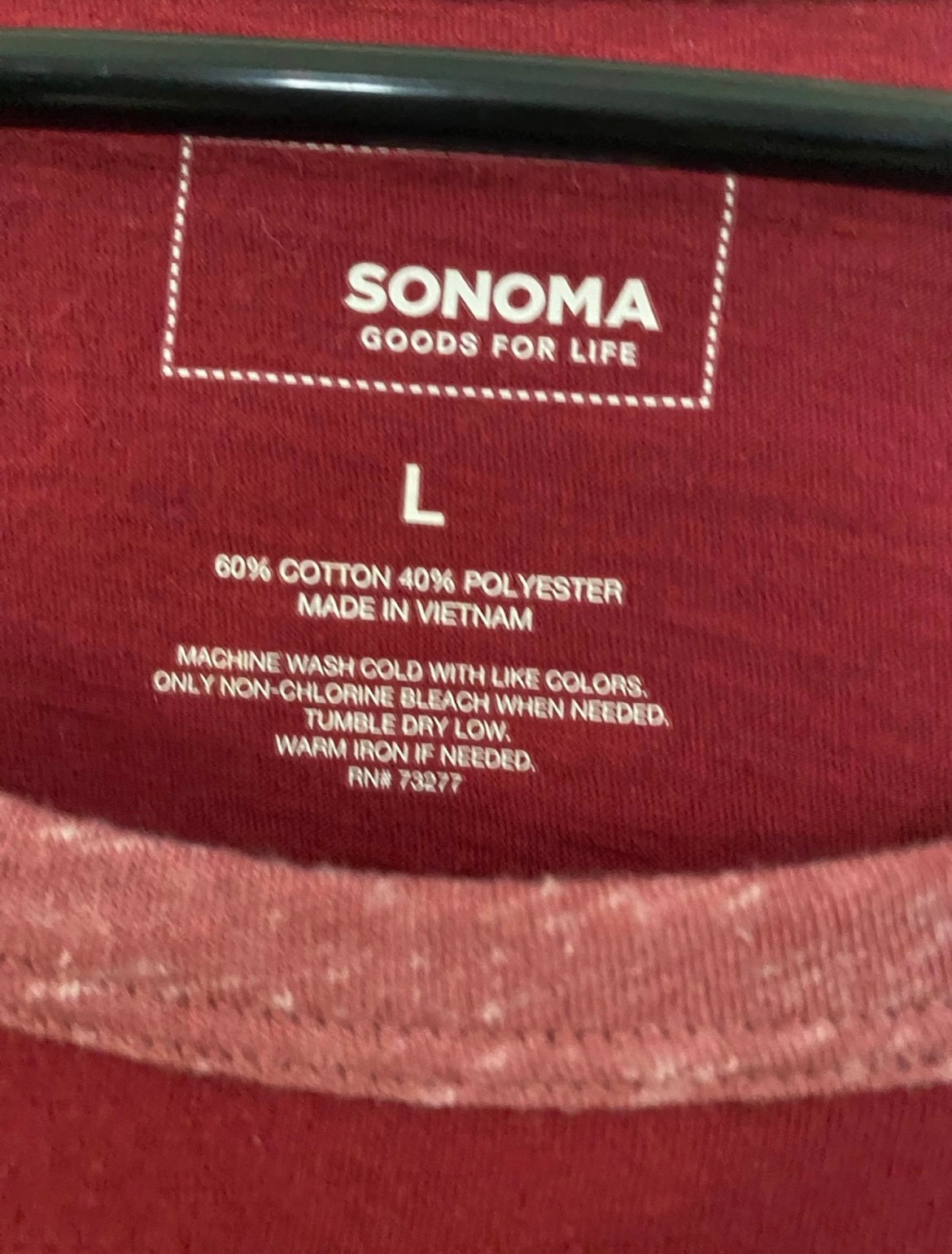 Large Red Sonoma Long Sleeve Shirt