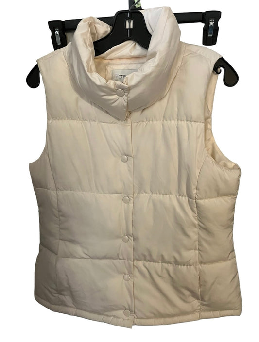 White Medium Forever 21 Puffer Vest