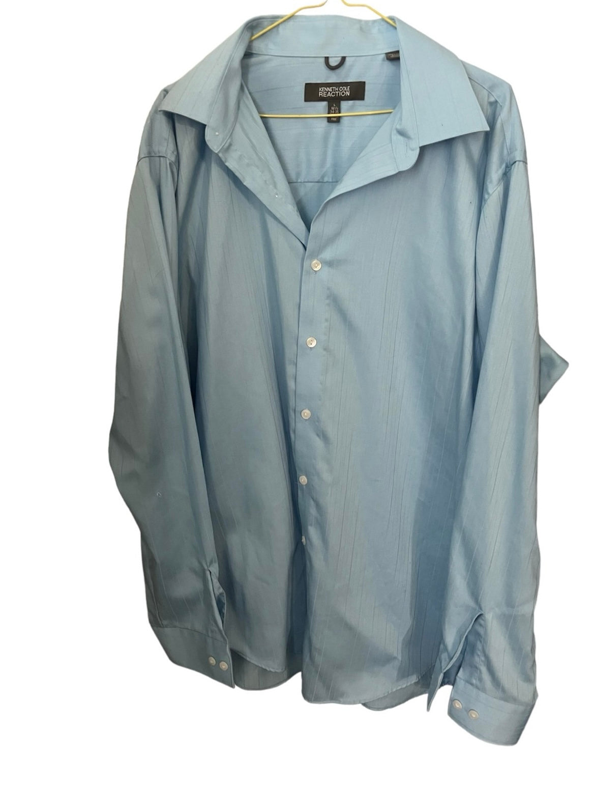 Blue Size Large Kenneth Cole Reaction Dress Shirt