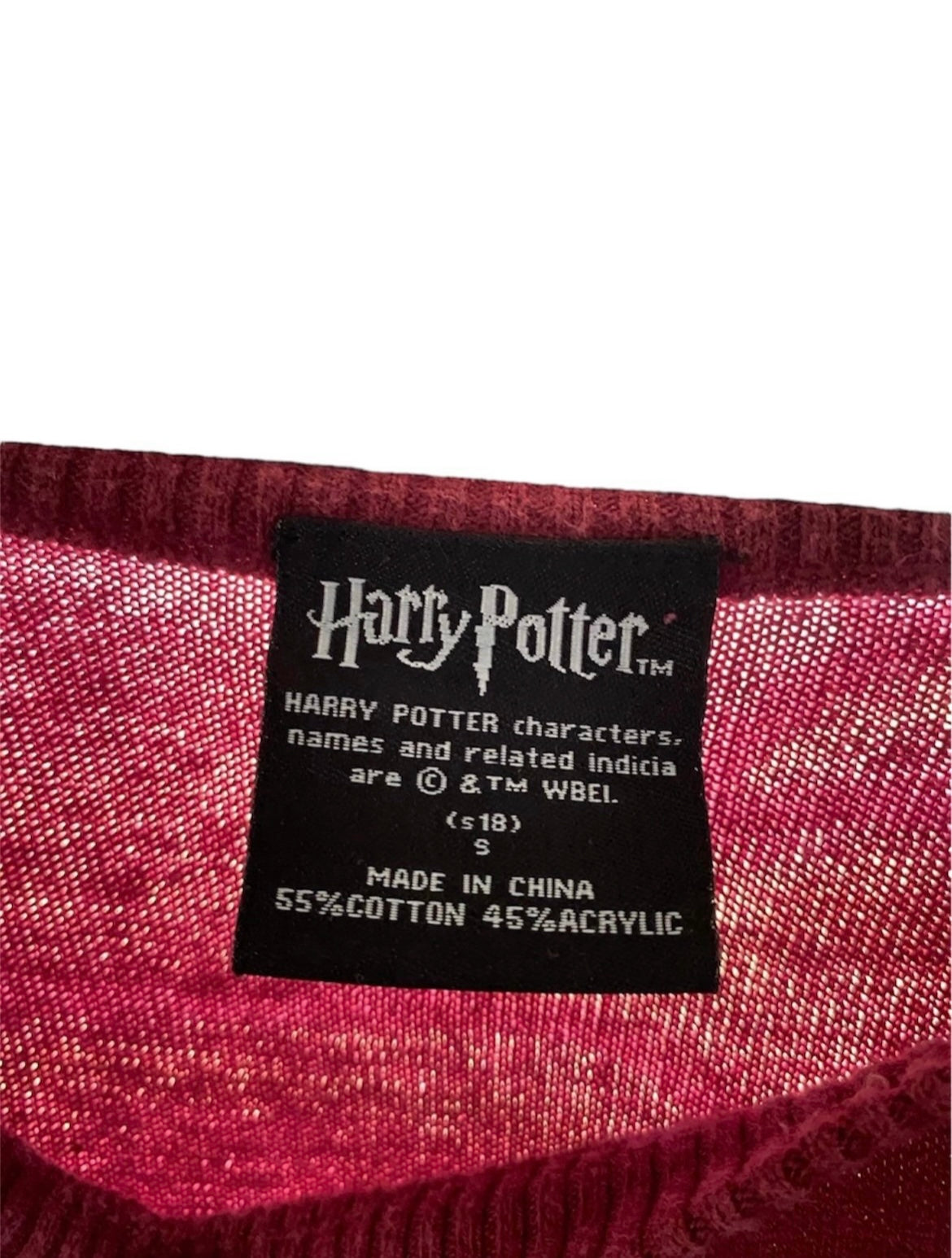 Maroon Small Gryffindor Harry Potter Sweater