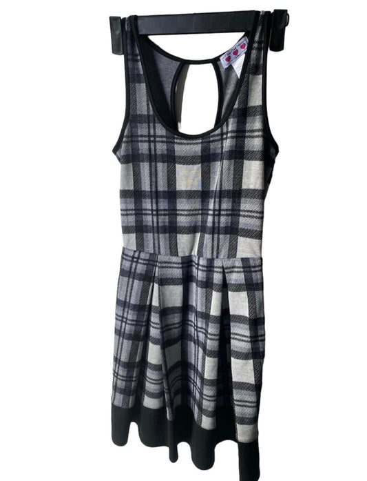 Plaid XS Three Pink Hearts Dress