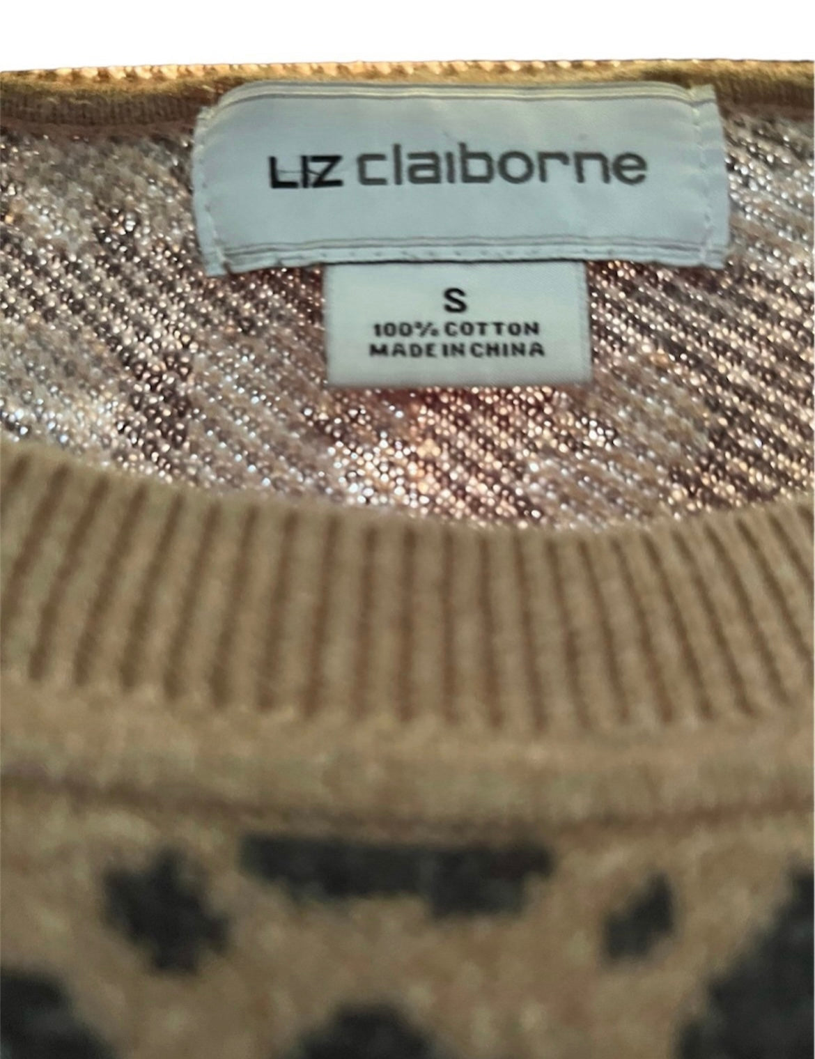 Leopard Print Size Small Liz Claiborne Sweater