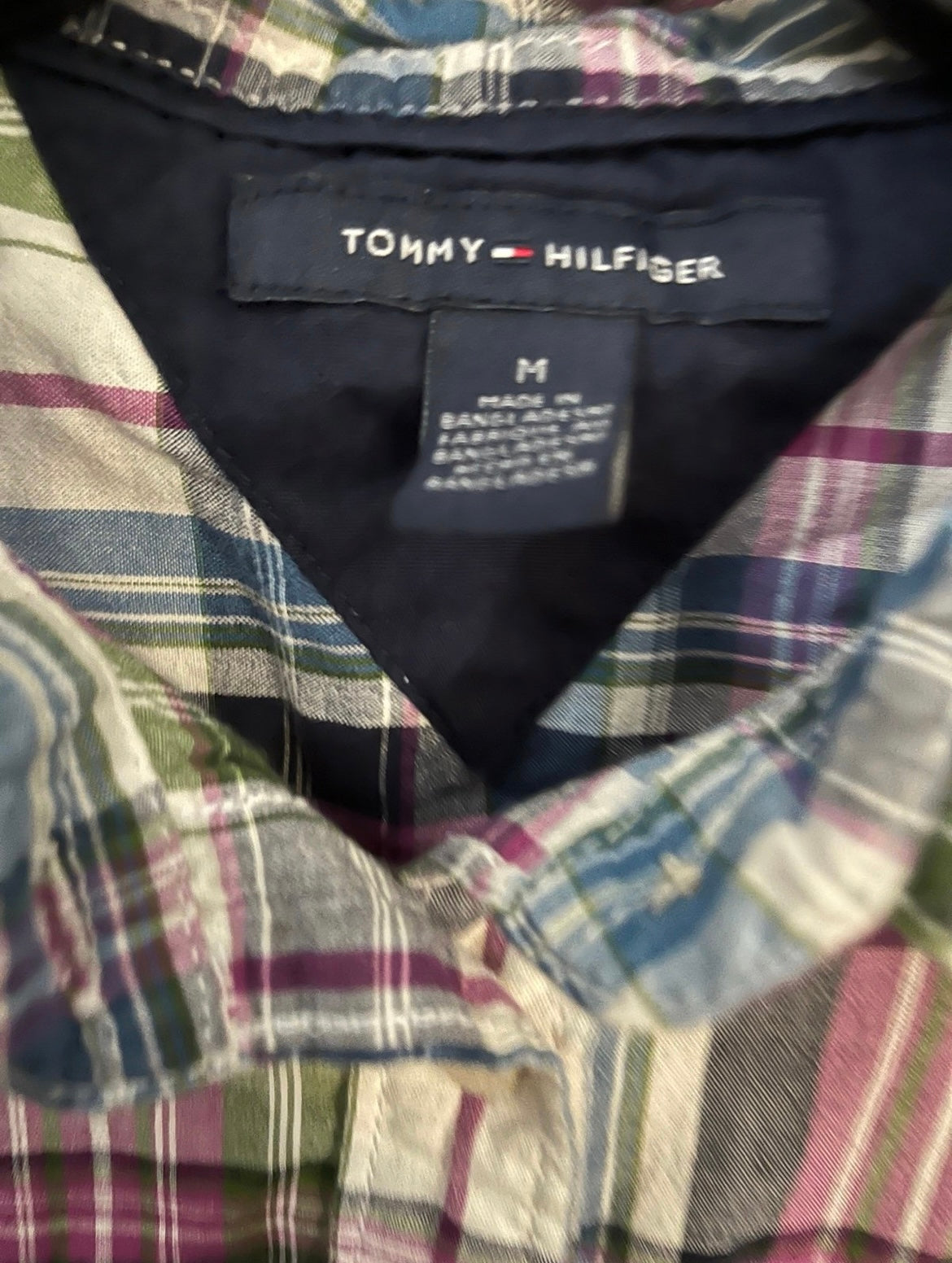 Plaid Size M Tommy Hilfiger Button Up Shirt