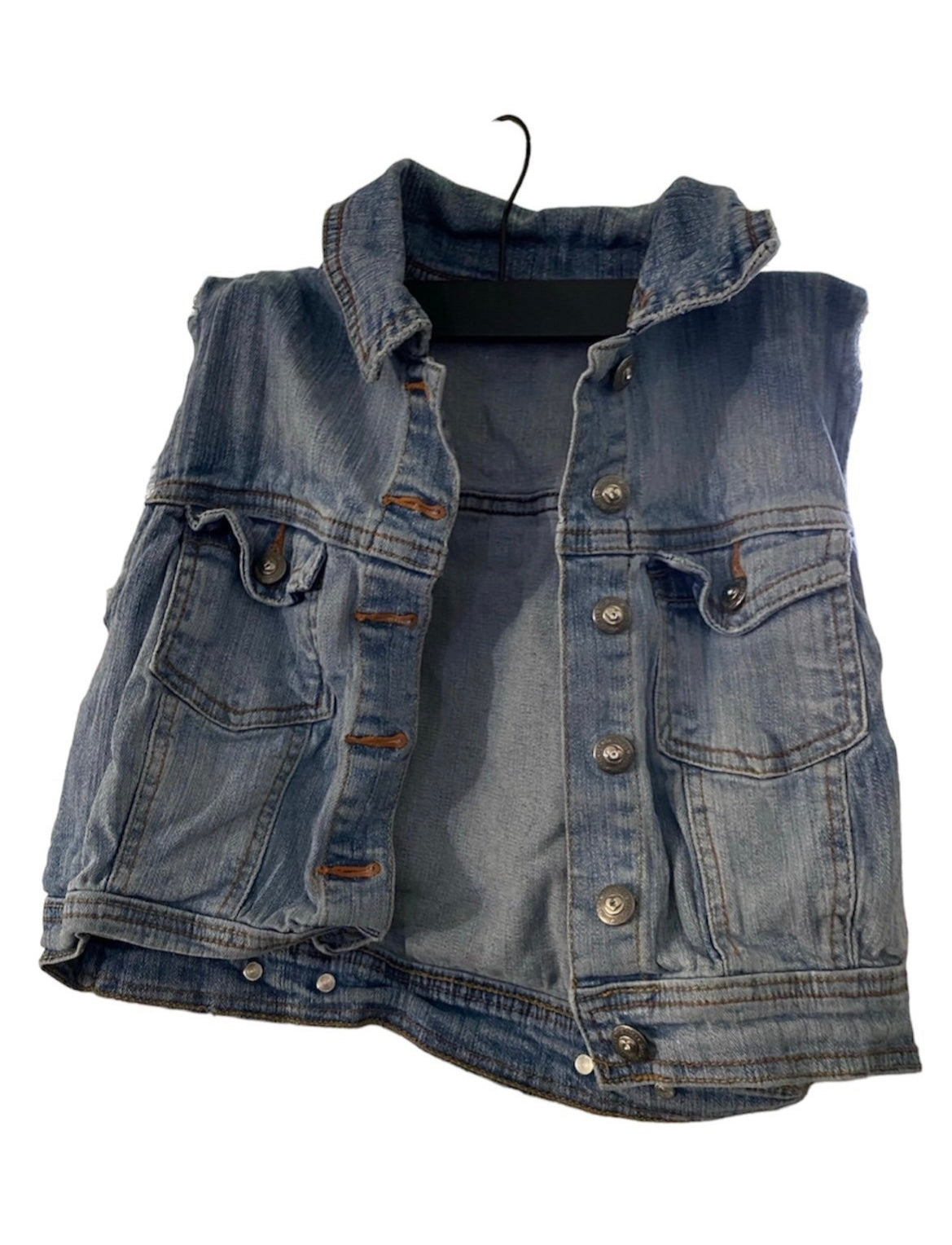 Small Jean Button Up Vest