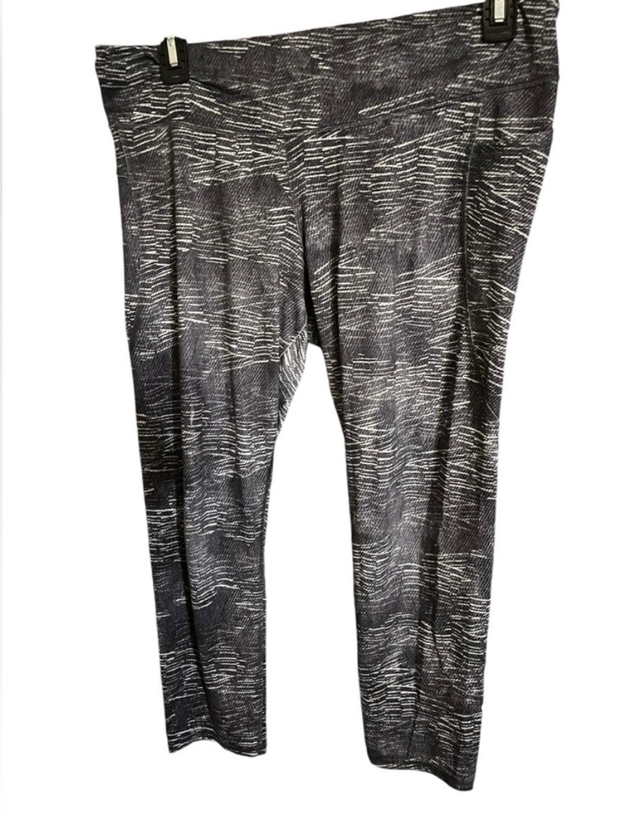 Champion Gray Printed Size XXL Stretchy Athletic Leggings