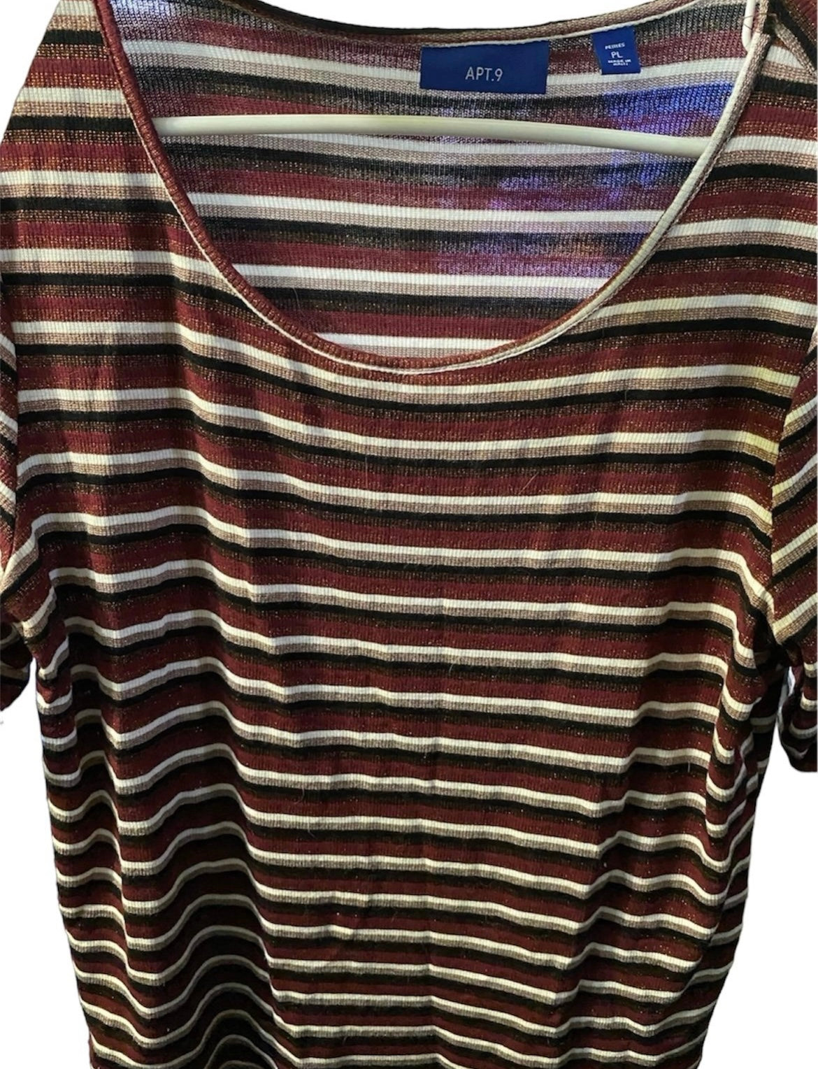 Apt. 9 Striped Blouse Petite Plus