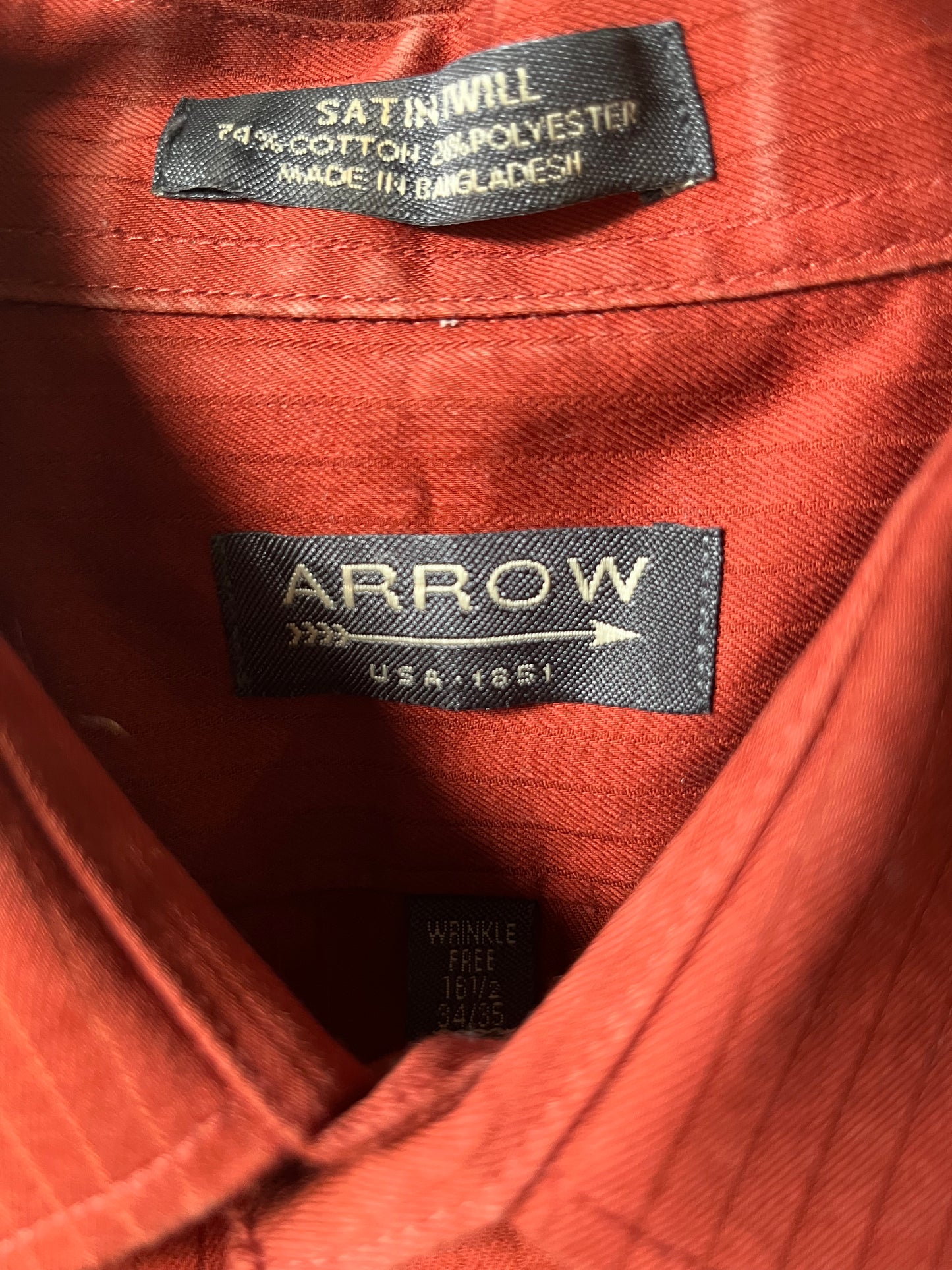 Rust Colored Large Arrow Dress Shirt