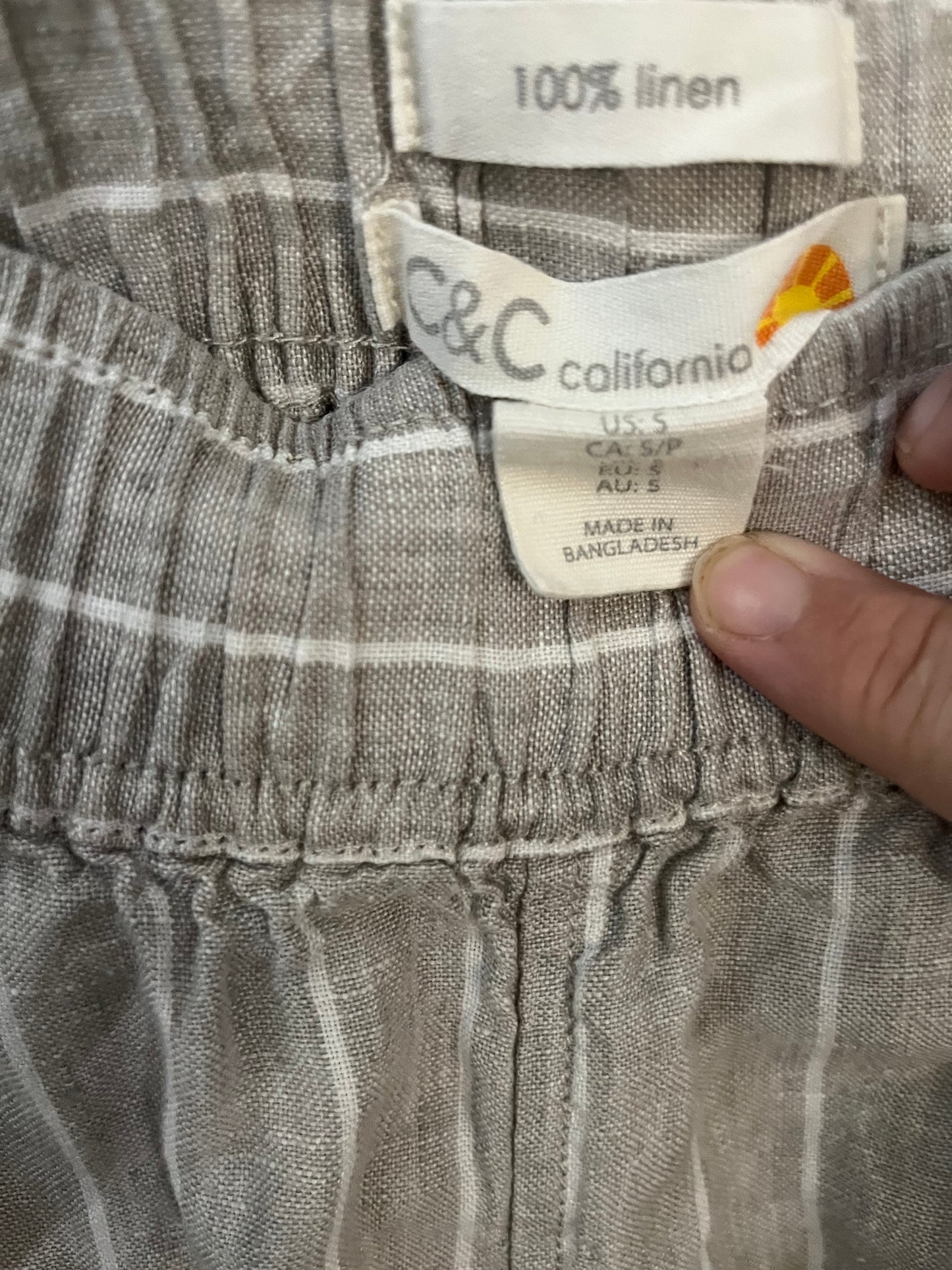 Striped Size 5 C&C Linen Pants