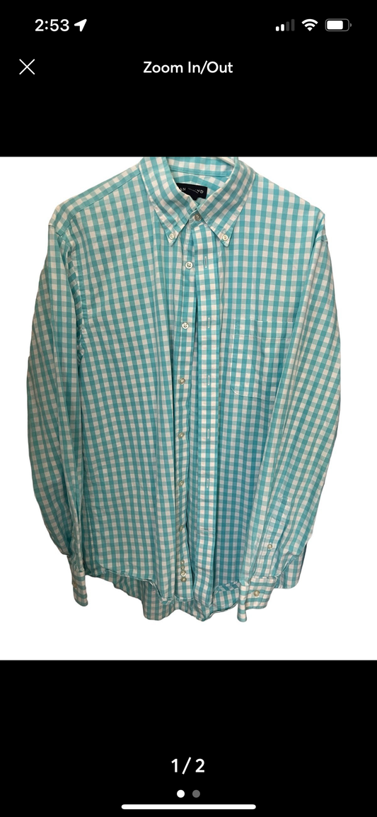 Blue Size Medium Land’s End Button Up Shirt