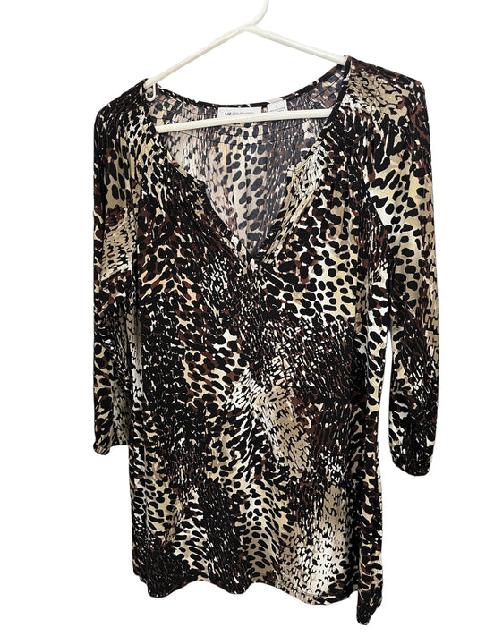 Liz Claiborne Large Leopard Print Blouse