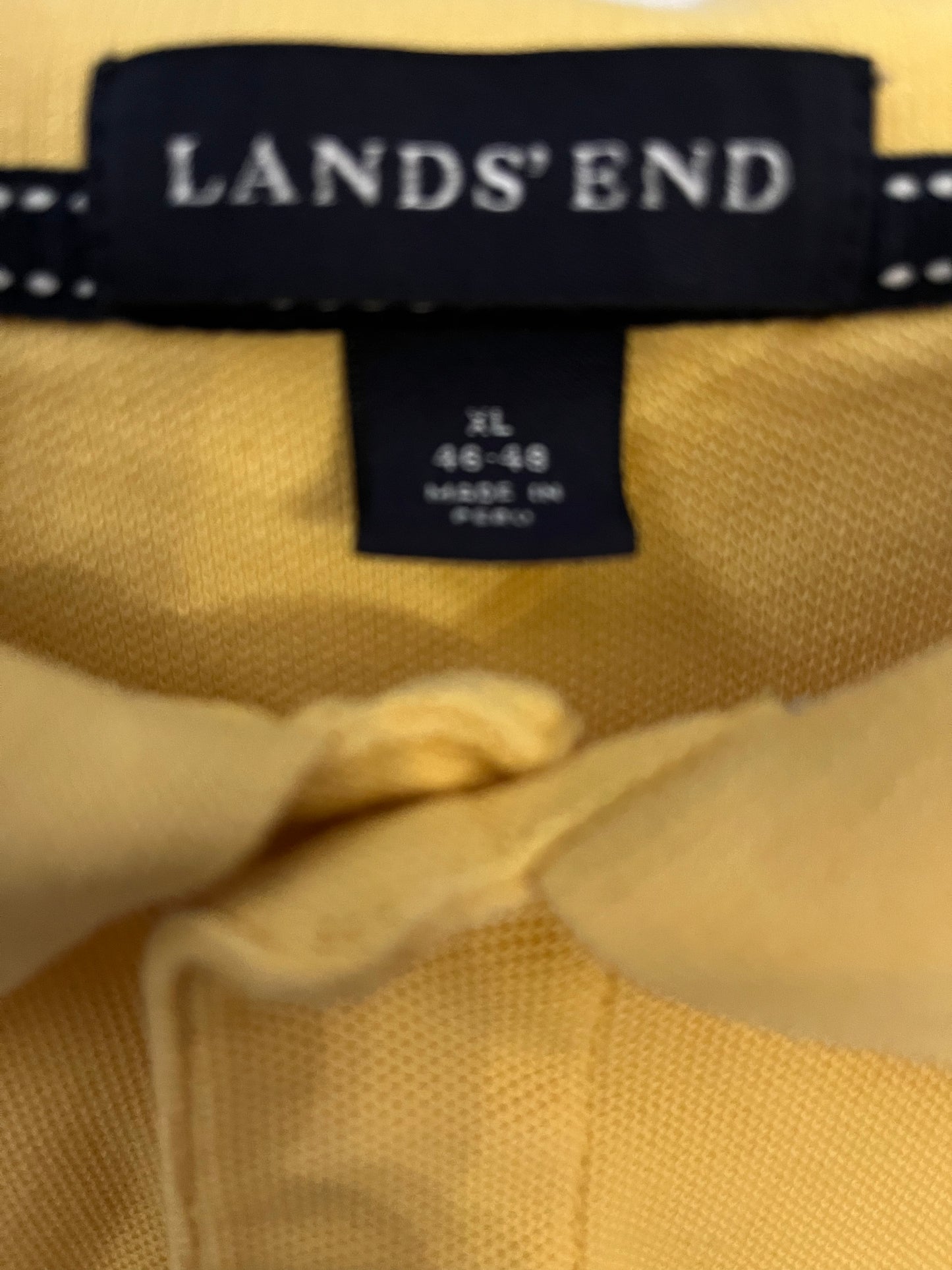 Yellow XL Short Sleeve Land’s End Polo