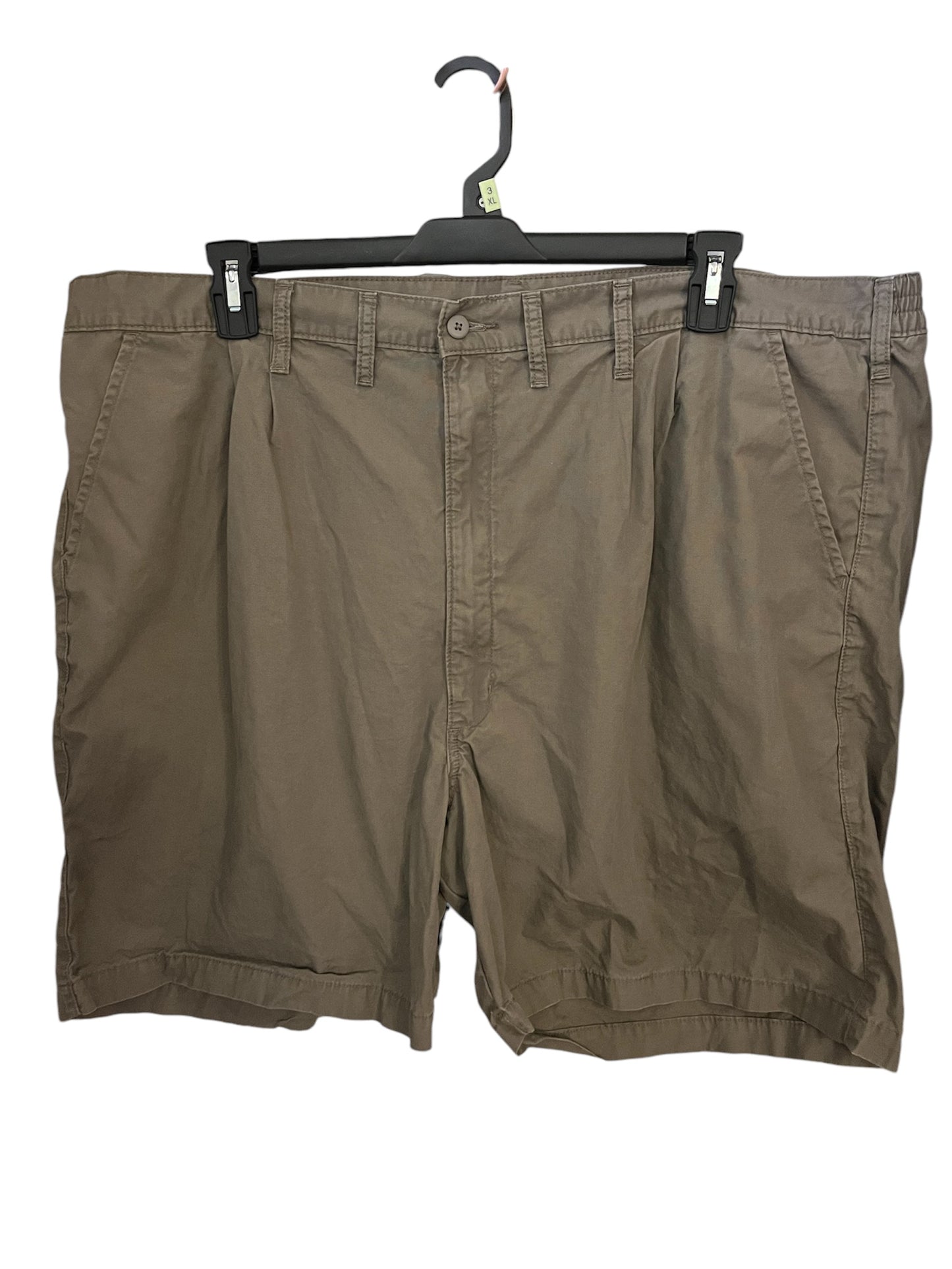 Khaki Size 48 Cuffed Flat Front Wrangler Dress Shorts