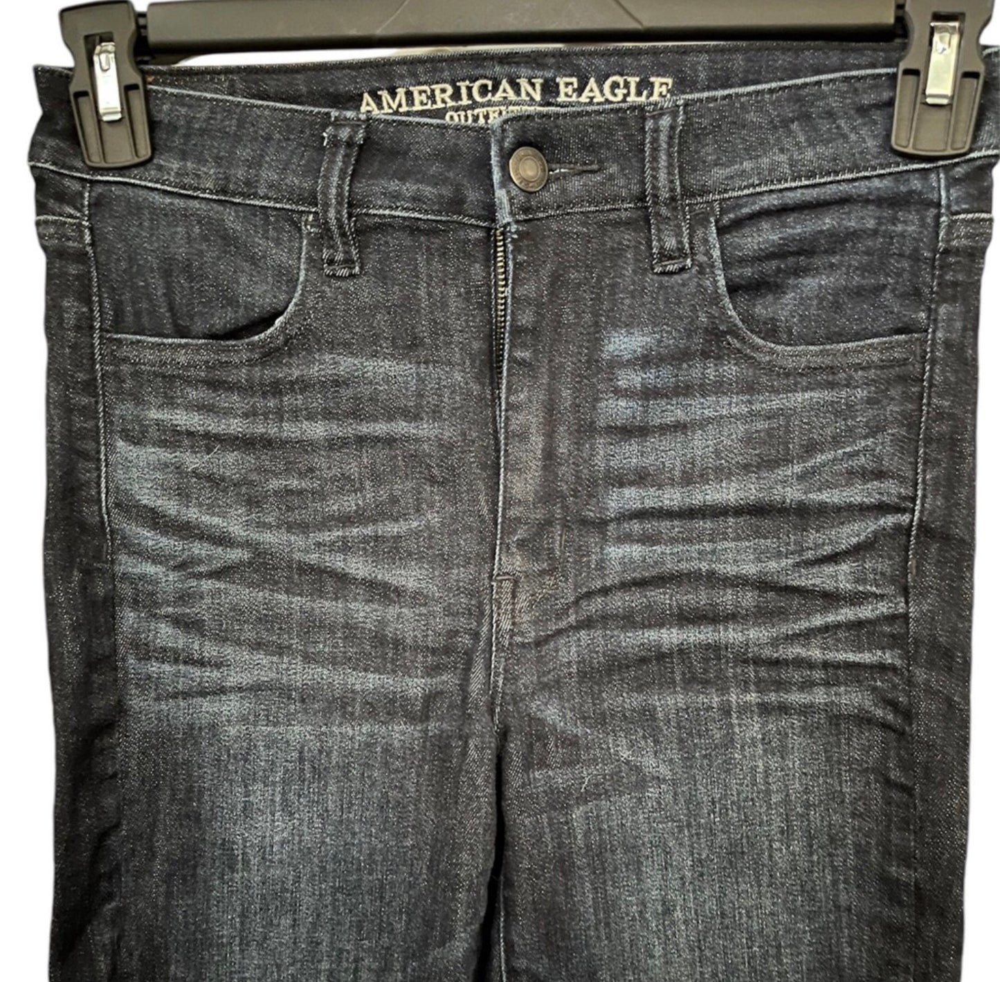 American Eagle Dark Wash Super Hi Rise Stretchy Skinny Jeans Size 4