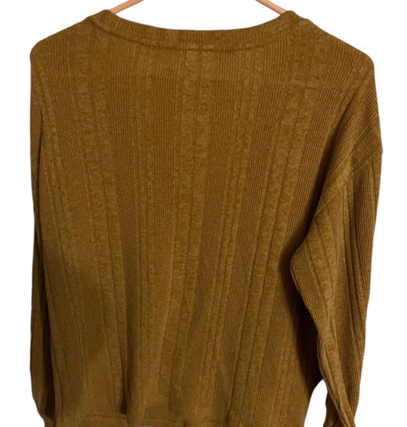 For The Republic Mustard Yellow V Neck Sweater Medium