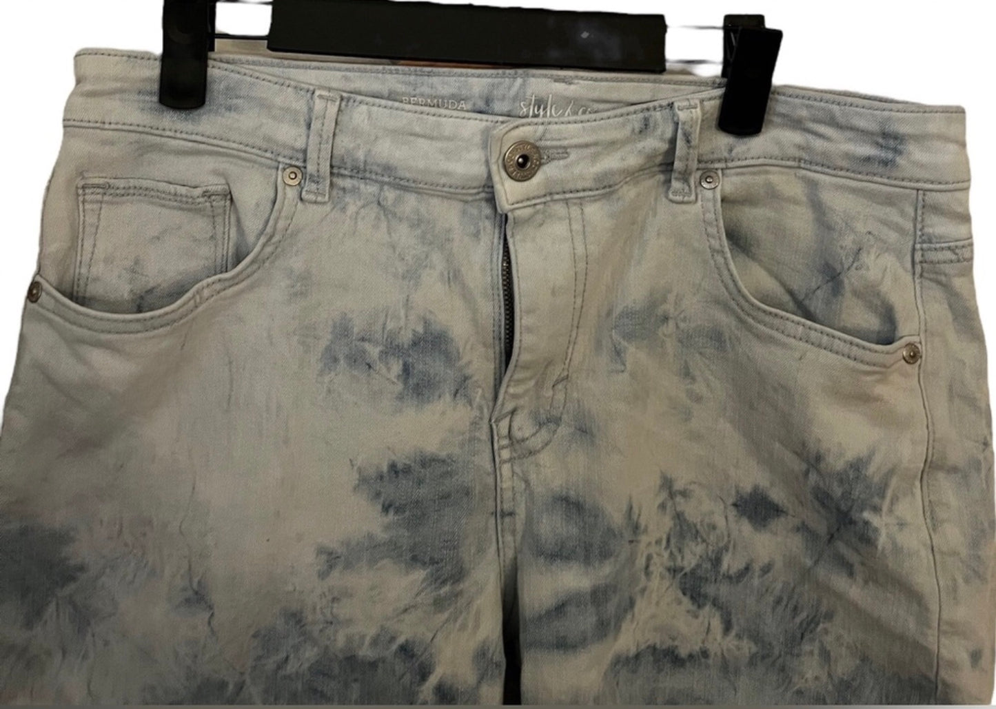 Style & Co Blue Tie Dye Bermuda Shorts Size 12