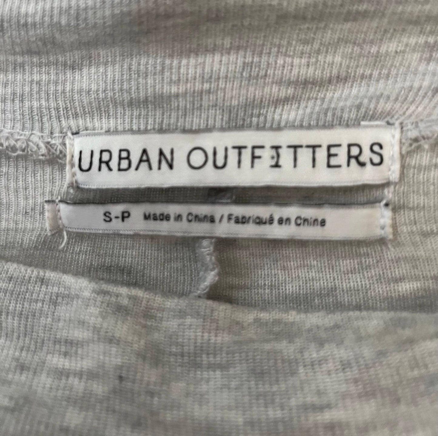 Urban Outfitters Grey Scoop Neck Long Sleeve Shirt Small