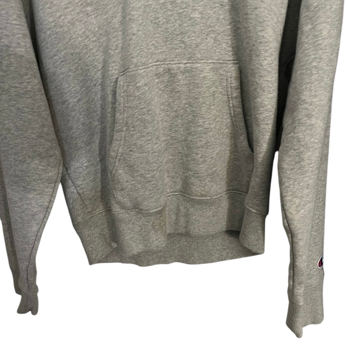 Champion Grey Double Hooded Hoodie Medium