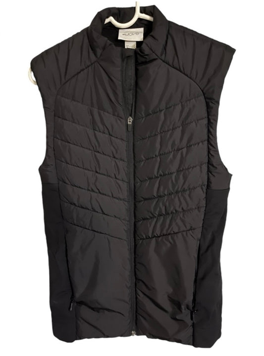 H&M Move Black Athletic Running Puffer Vest With Two Zippered Pockets Small