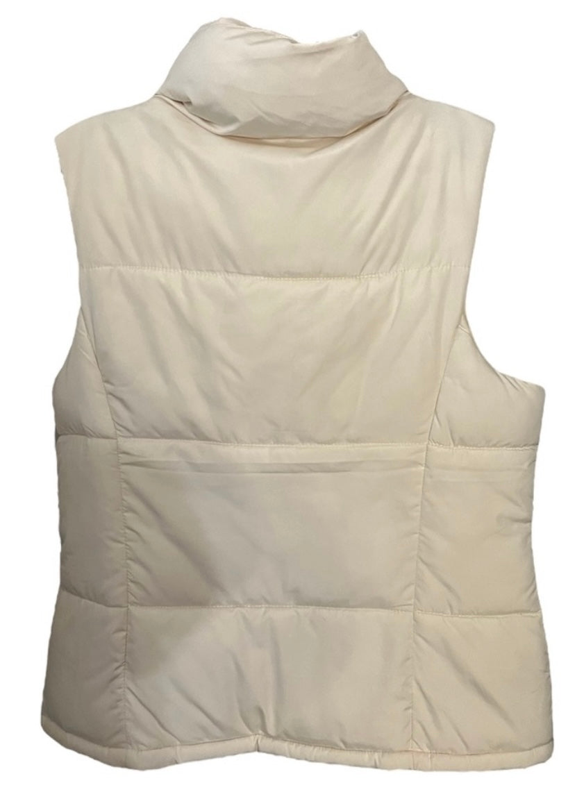 Forever 21 Cream Puffer Vest Medium