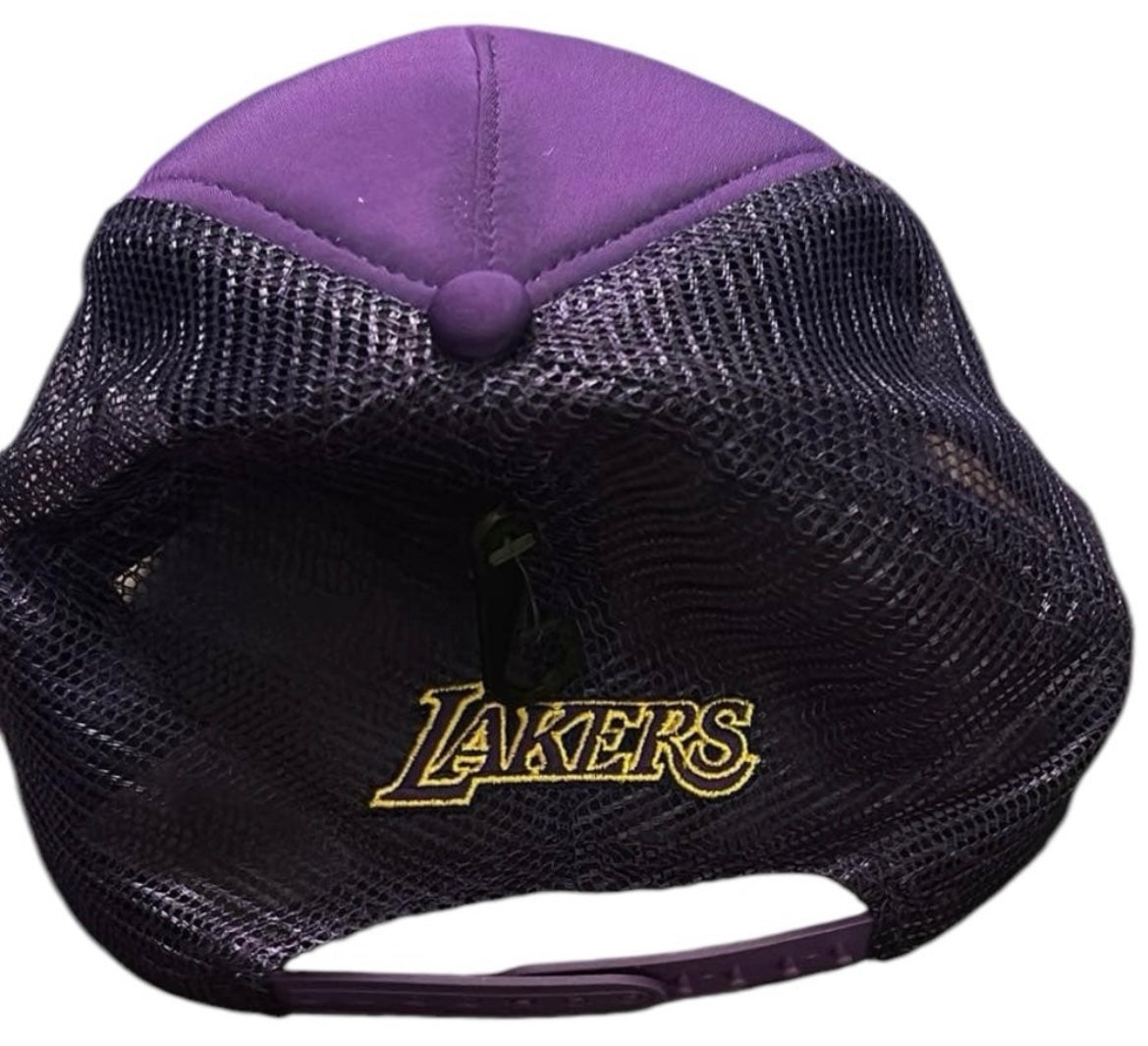 Purple and Black Los Angeles Lakers Ultra Game Trucker Hat