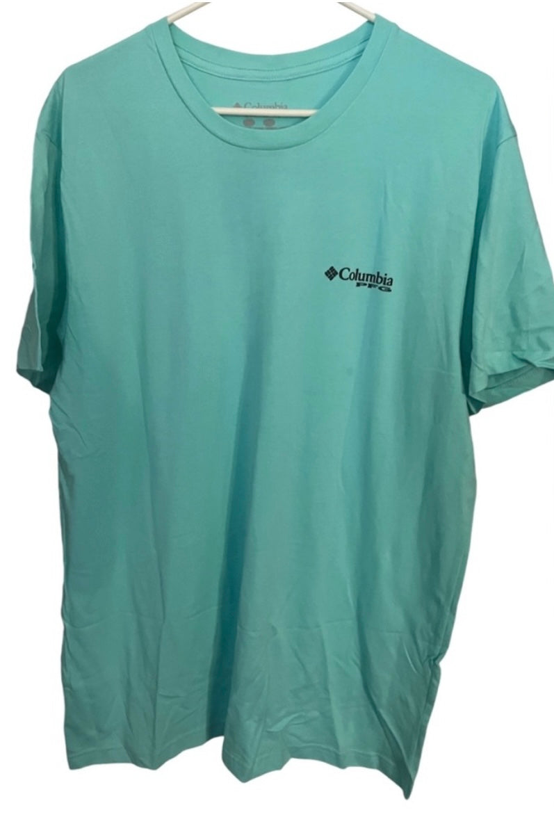 Columbia Blue Performance Fishing Gear T-Shirt Large