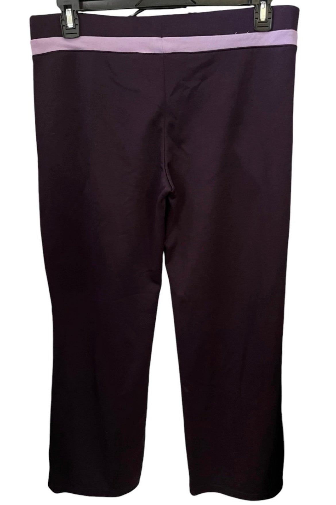 Athletic Works Purple Striped Athletic Activewear Jogger Pants Large